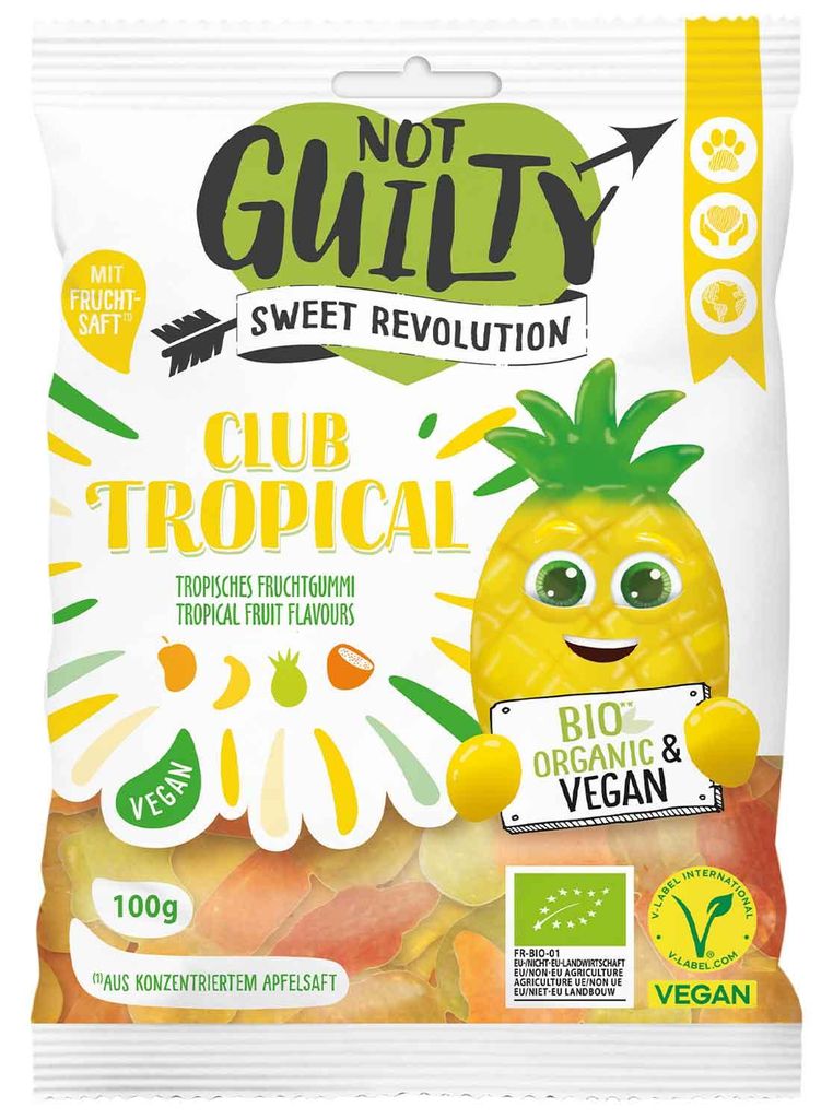 Not Guilty Club Tropical Tropisches Fruchtgummi  100g Produktbild 
