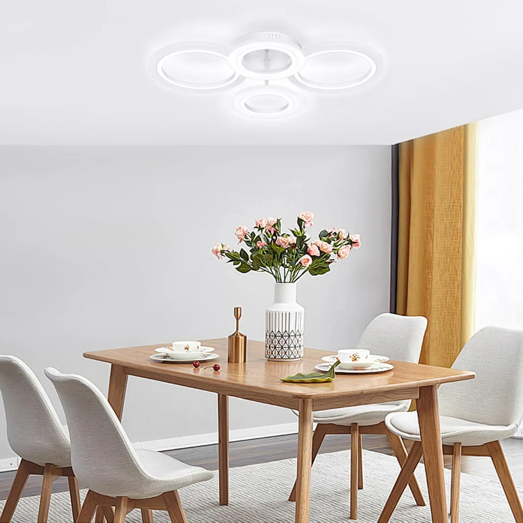 Lustre Plafonnier LED Moderne pour Salon et Chambre avec Intensité Variable - 6