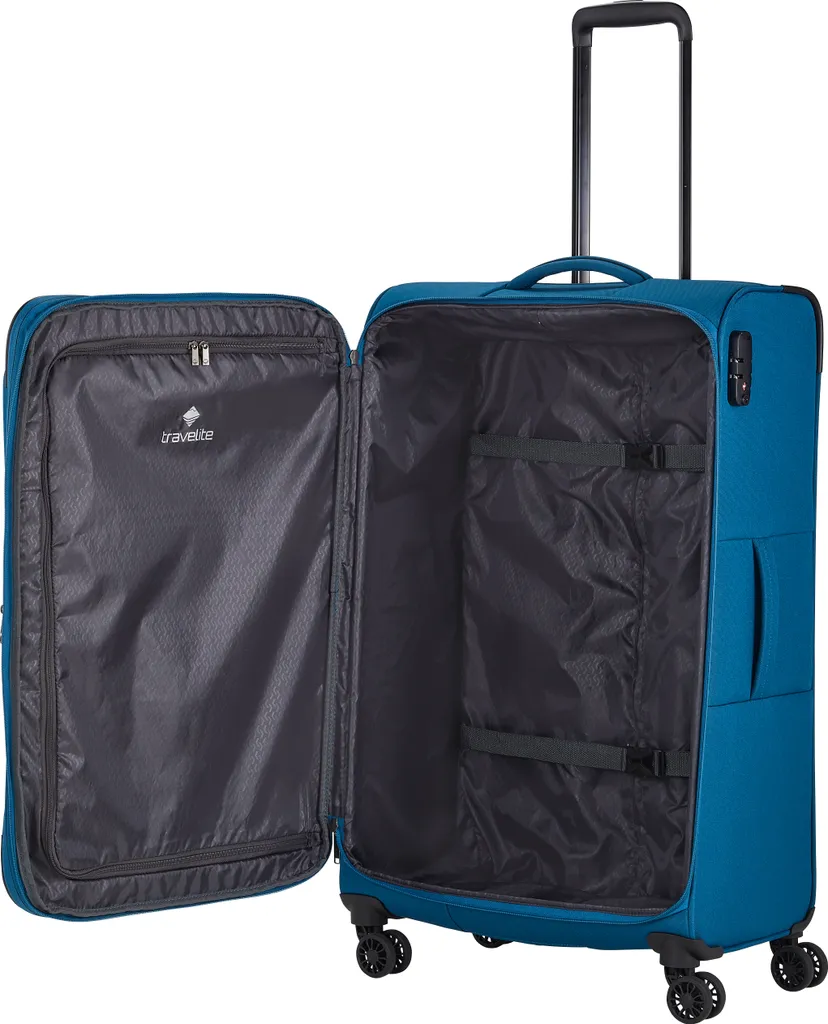 Travelite Chios 4W Trolley Petrol - Valise Grand Format 78cm 4 Roues