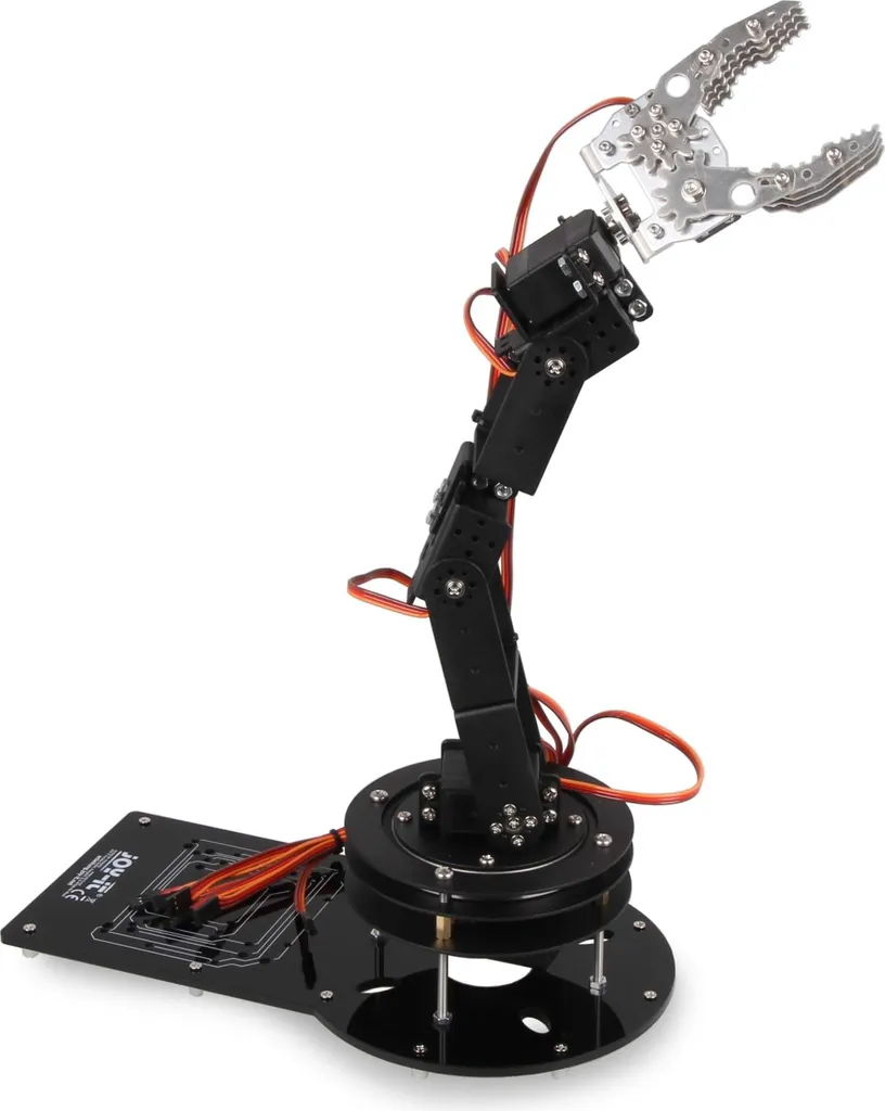 Bras robotisé programmable Robot02 Joy-it en kit métal haute précision