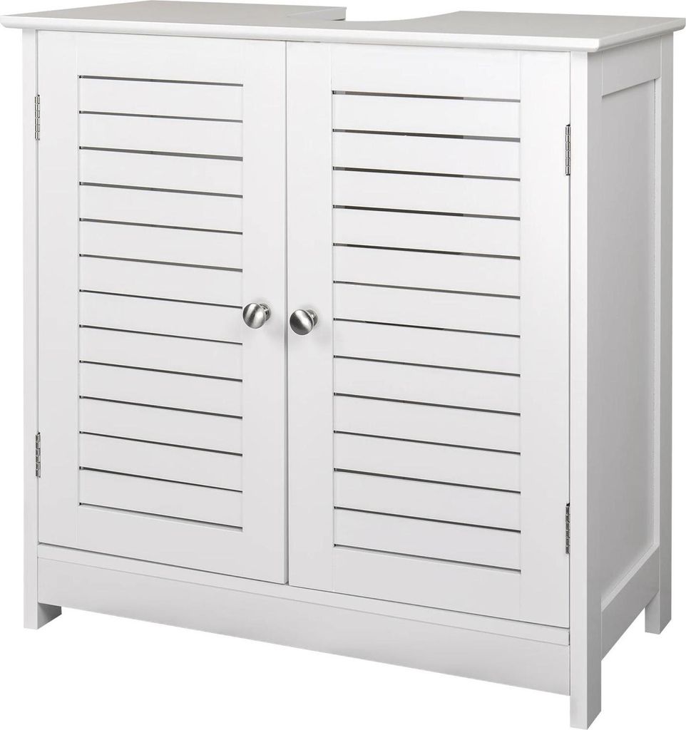 Badezimmerschrank - Spiegelschrank - 60 x 30 x 60 cm - Melamin - Moderner Stil - Ohne Beleuchtung - Weiß