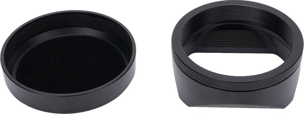 Gegenlichtblende und Kappen-Set, geeignet für Fujifilm X100VI X100V X100F X100T X100S X100 X70 Kamera, schwarzes quadratisches Metall