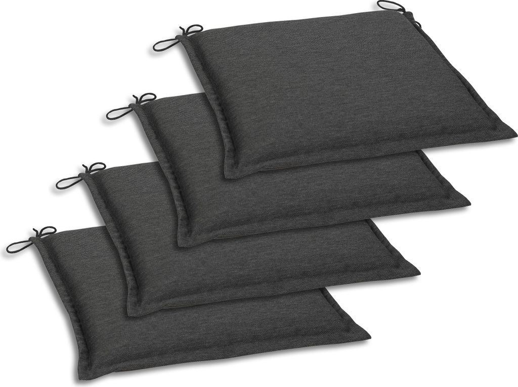 GO-DE Textil, Sitzkissen Sitzmöbel, 4er-Set, Farbe: grau, Produktbild 
