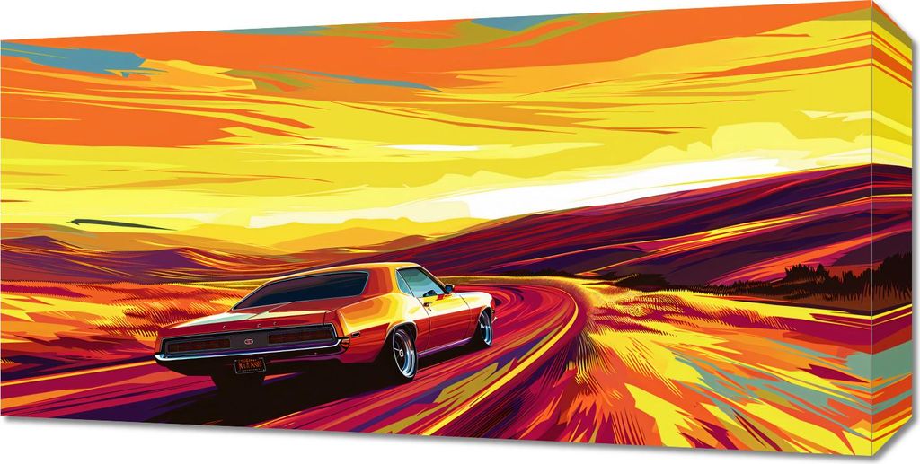 Bild 60x30cm Fahr Vorwärts