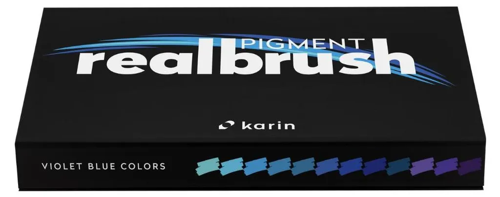 Karin Realbrush Pigment Violet-Bleu Set 12 marqueurs pinceaux créatifs