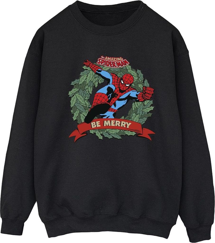 The Amazing Spider-Man - "Be Merry" Sweatshirt für Damen BI54559 (4XL) (Schwarz)