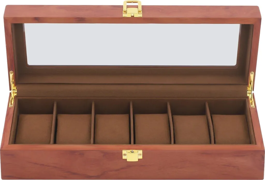 Évitez les rayures : Coffret montres 6 places marron haute qualité