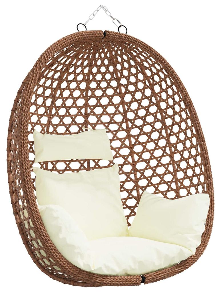 vidaXL Hängesessel ohne Gestell Poly-Rattan 92 x 57,5 x 110 cm