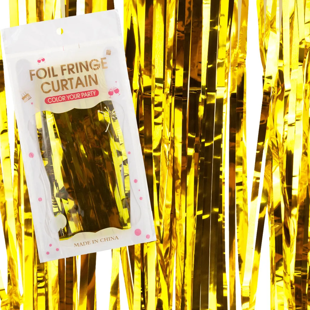 Fond Photo Booth Rideau Or Feuille Décoration Mariage Nouvel An 2x1m
