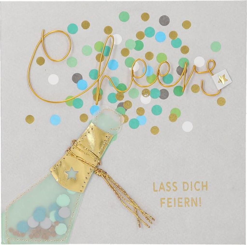 Depesche 13593.11 Klappkarte Paper Love Glückwunsch-Karte zum Geburtstag, mit passendem Spruch und bunten Designs, ohne Innentext, Klappkarte inkl...