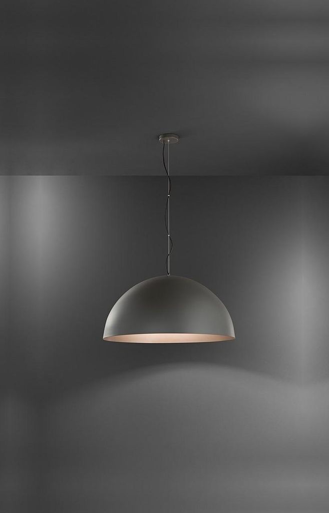 10S48562 Metall-Pendelleuchte, Metallic-Grau und Metallic-Braun, Stahlkonstruktion, moderne Deckenleuchte - Perenz
