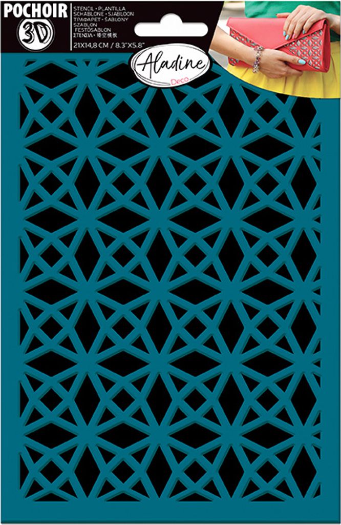 Aladine Aladine Selbstklebende 3D-Schablone A5 Geometrisch 2
