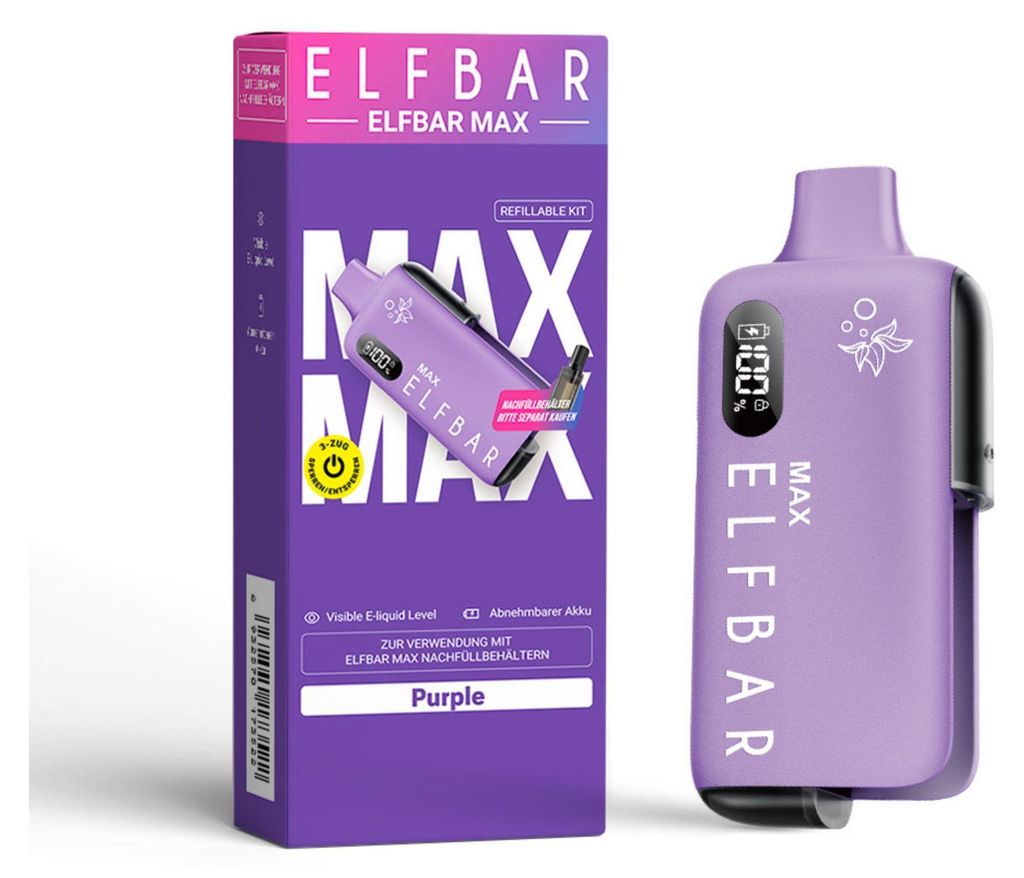 Kit pod ricaricabile ELFBAR MAX - Viola Immagine del prodotto 