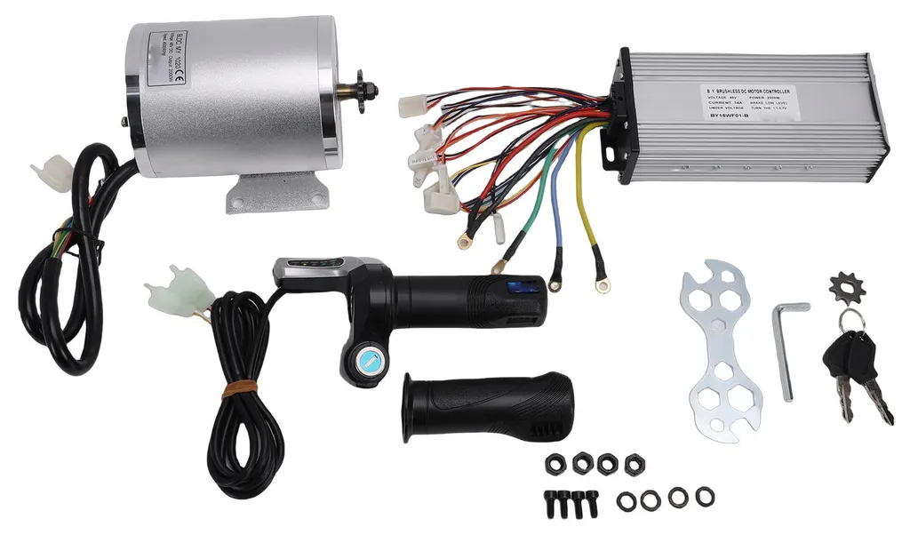 Kit Conversion Électrique 2000W pour Vélo et Scooter à Monter Soi-même