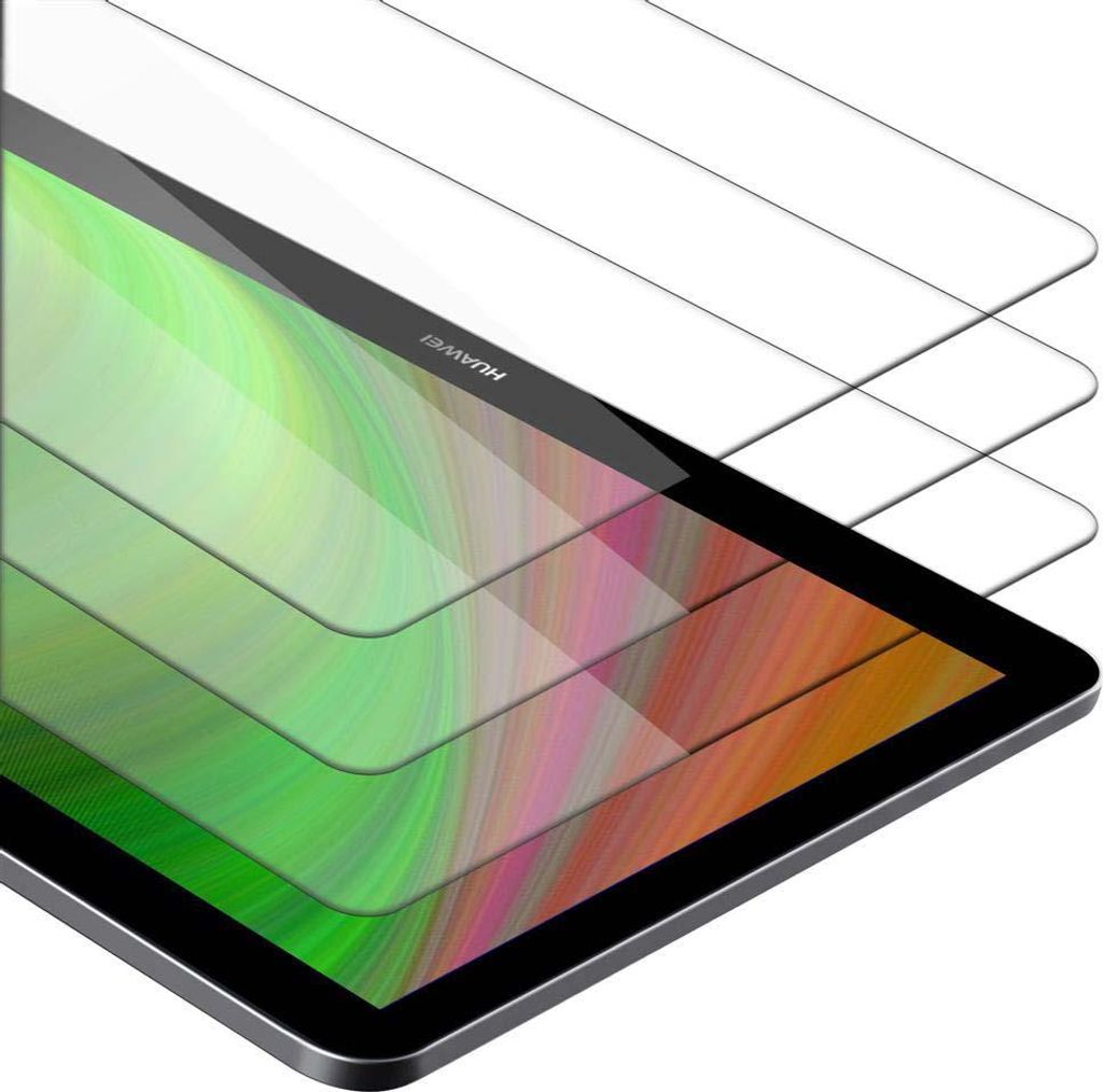 Cadorabo 3x Panzer Folie für Huawei MediaPad T3 10 (9.6" Zoll) in Transparent Tablet Schutzfolie Tempered