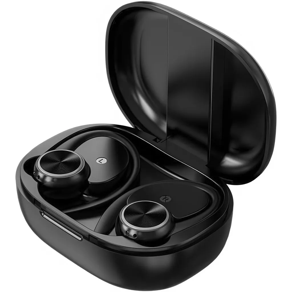 Bluetooth-Ohrhörer mit Ohrbügeln, Bluetooth Kopfhörer zum Laufen, Trainieren und für Fitnessstudios, mit LED-Akkustandsanzeige für Android und iOS