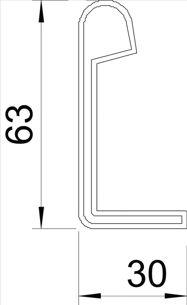 Embout de protection pour échelle à câbles H60 mm en polyéthylène OBO