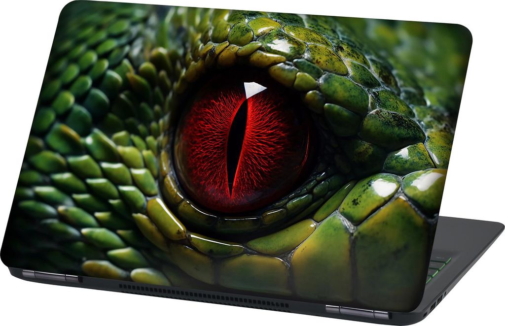 Premium Laptop Universal Folien Cover – Matt, Kratzfest & Rückstandslos entfernbar LP106 Snake Eye 15 Zoll 26x38cm