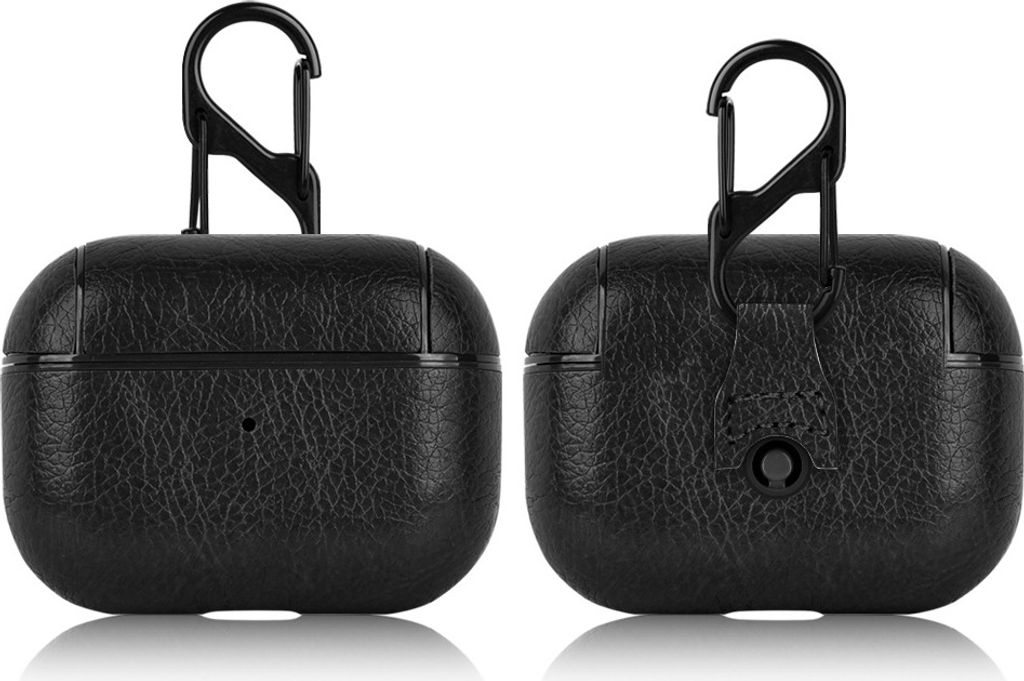 INF Airpods-Schutzhülle, hochwertiges Kunstleder Schwarz AirPods 4