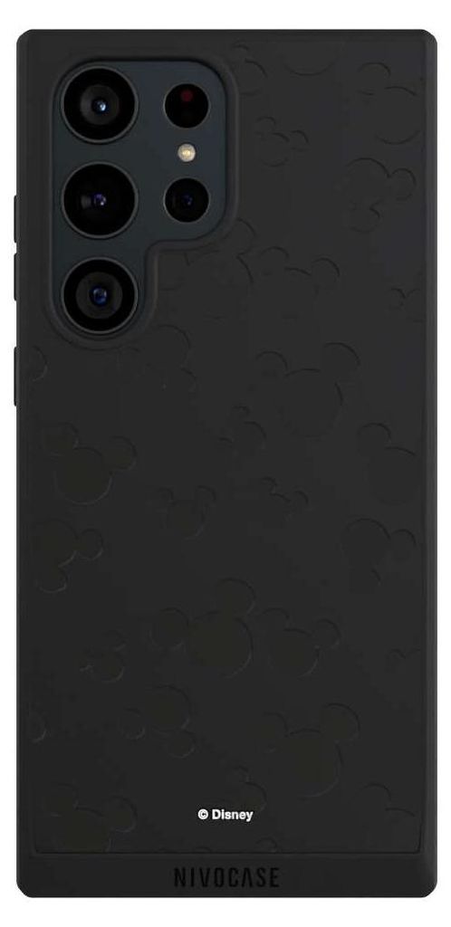 NIVOCASE Handyhülle für Samsung Galaxy S23 Ultra Hülle NIVOpure Case Schwarz Disney Mickey Mouse Muster