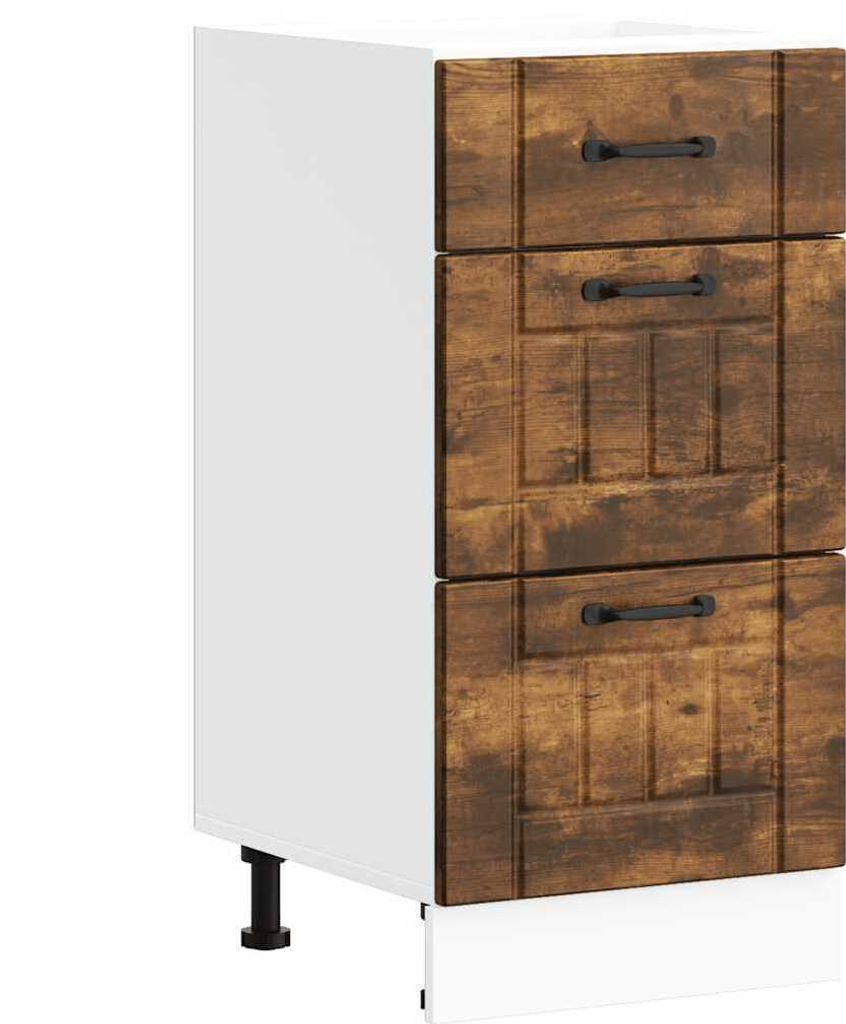 Küchen-Unterschrank Lucca Räuchereiche Holzwerkstoff