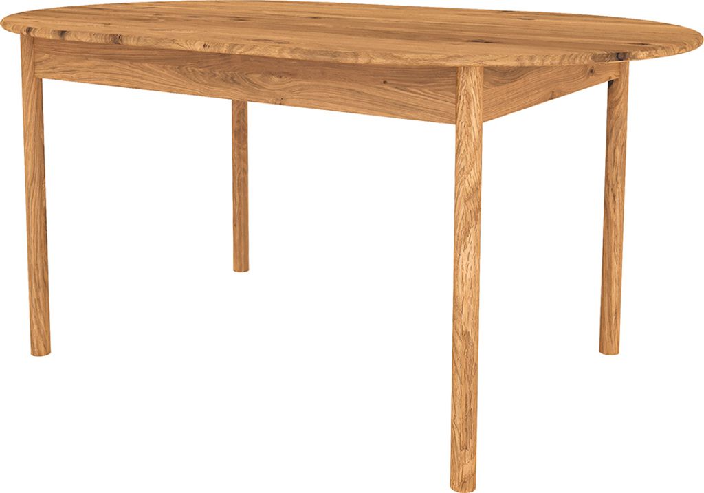 Esstisch oval 180x100 cm, Eiche massiv geölt, PORI-165