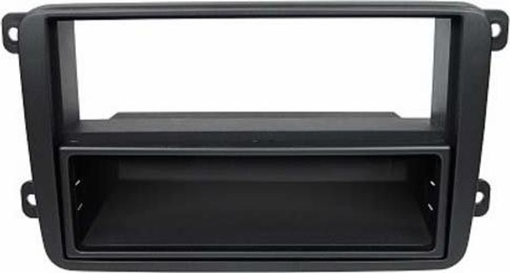 Radioblende Profiversion VW (Golf VI ab 2008, POLO 6R ab 2009, mit Fach, schwarz (Oberfläche Satin)