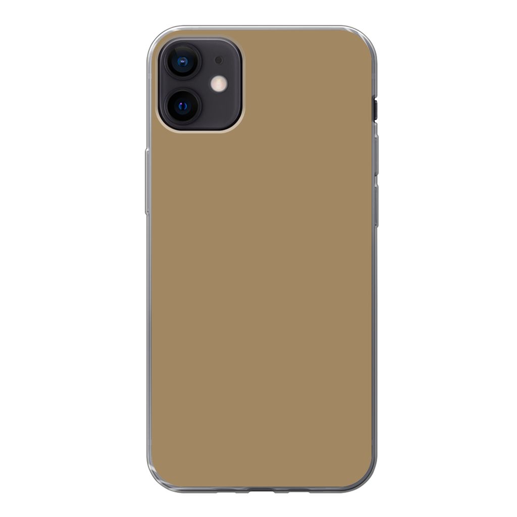 MuchoWow Handyhülle Schutzhülle Hülle für iPhone 12 mini Palette - Beige - Innenbereich Silikon Softcase Handy Hülle - Bild