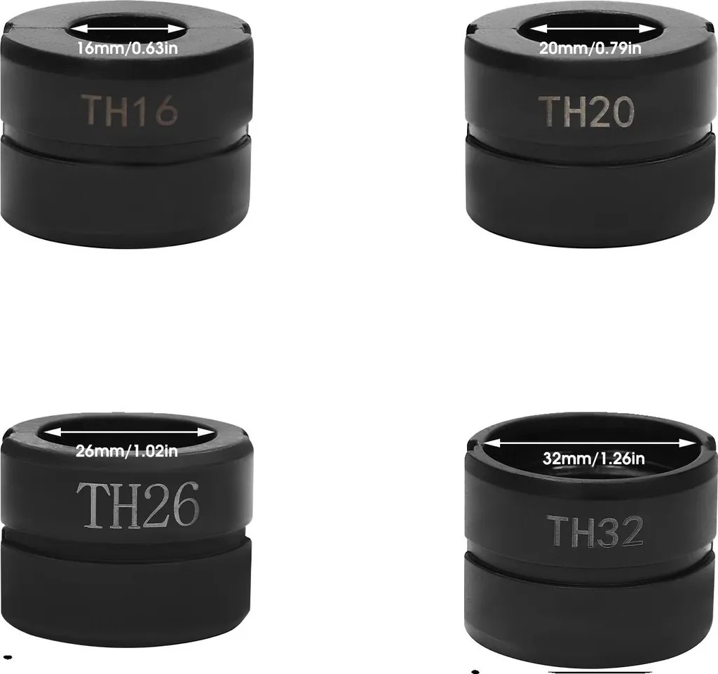 Pince à sertir manuelle pour tubes PEX en acier noir avec 4 mâchoires