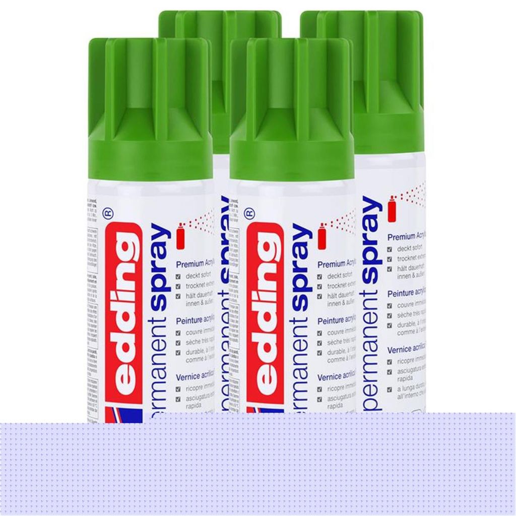 edding Permanent Spray gelbgrün 200 ml Premium Acryllack, RAL 6018 (4er Pack)