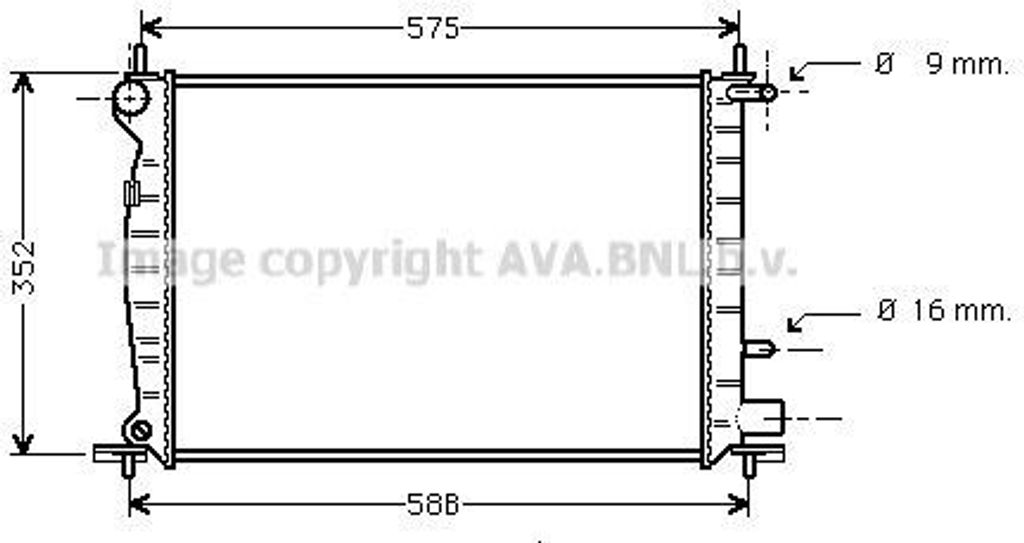 PRASCO FD2219 - OE 1001859 Kühler, Motorkühlung für Fiesta IV, Fiesta V, Puma
