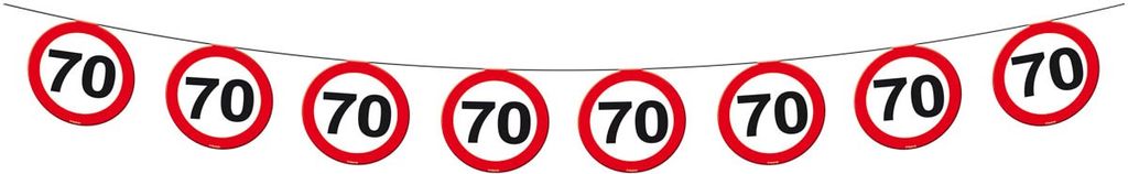 Verkehrsschild 70 Wimpelkette 12m
