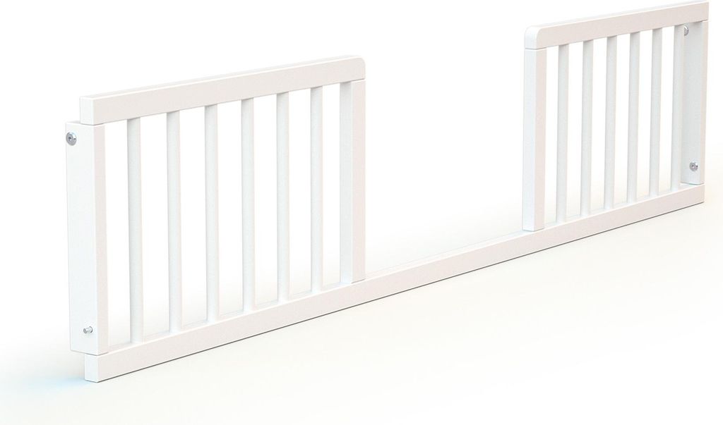 AT4 – Babybettgitter 140 cm SERENE Weiß – 140 x 32 x 4 cm | Aus Holz |18 Monate bis 5 Jahre | Für Matratzen von 10 bis 12 cm | Für AT4 Cabri...