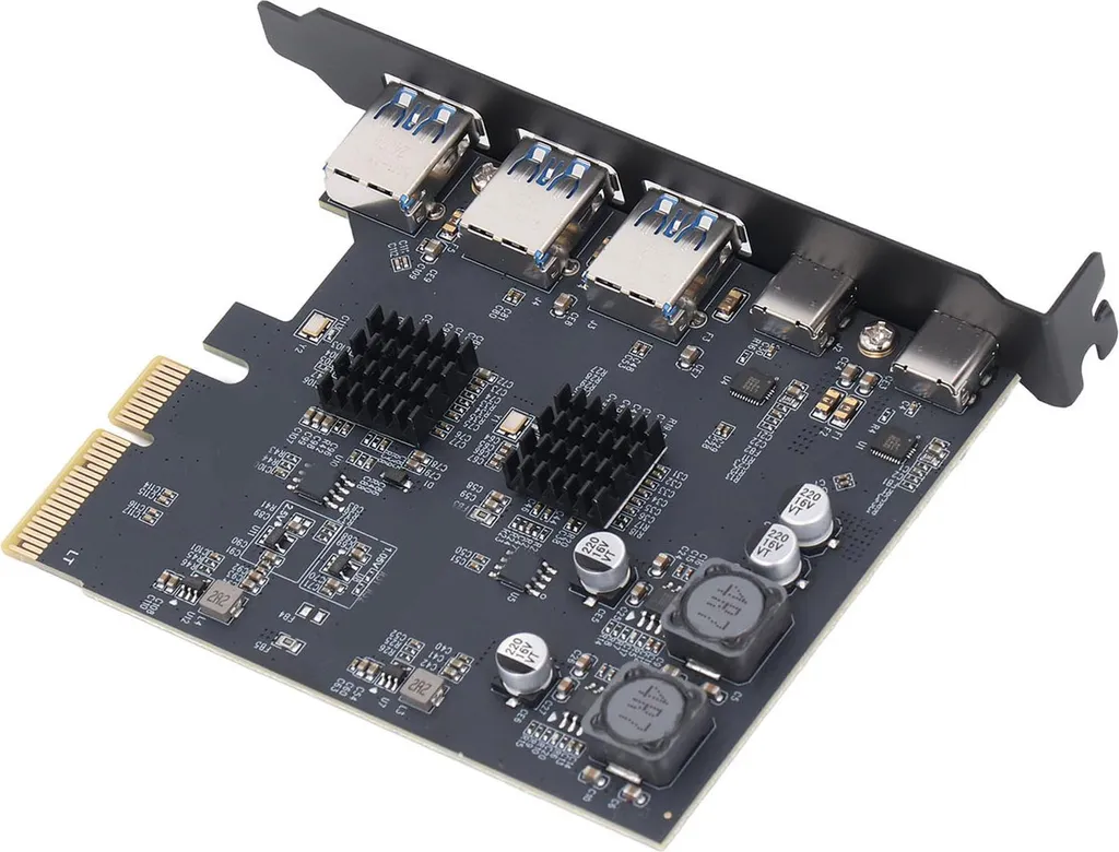 Carte USB 3.2 Gen2 10Gbps Stable Haute Vitesse PCIE 4X avec 5 Entrées - 7