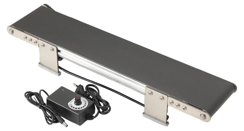Förderband - Elektrisches Tisch-Förderband - Maße 500×100 mm - AC 100–240 V - Automatisch - Metallrahmen - Für kleine Montagelinien