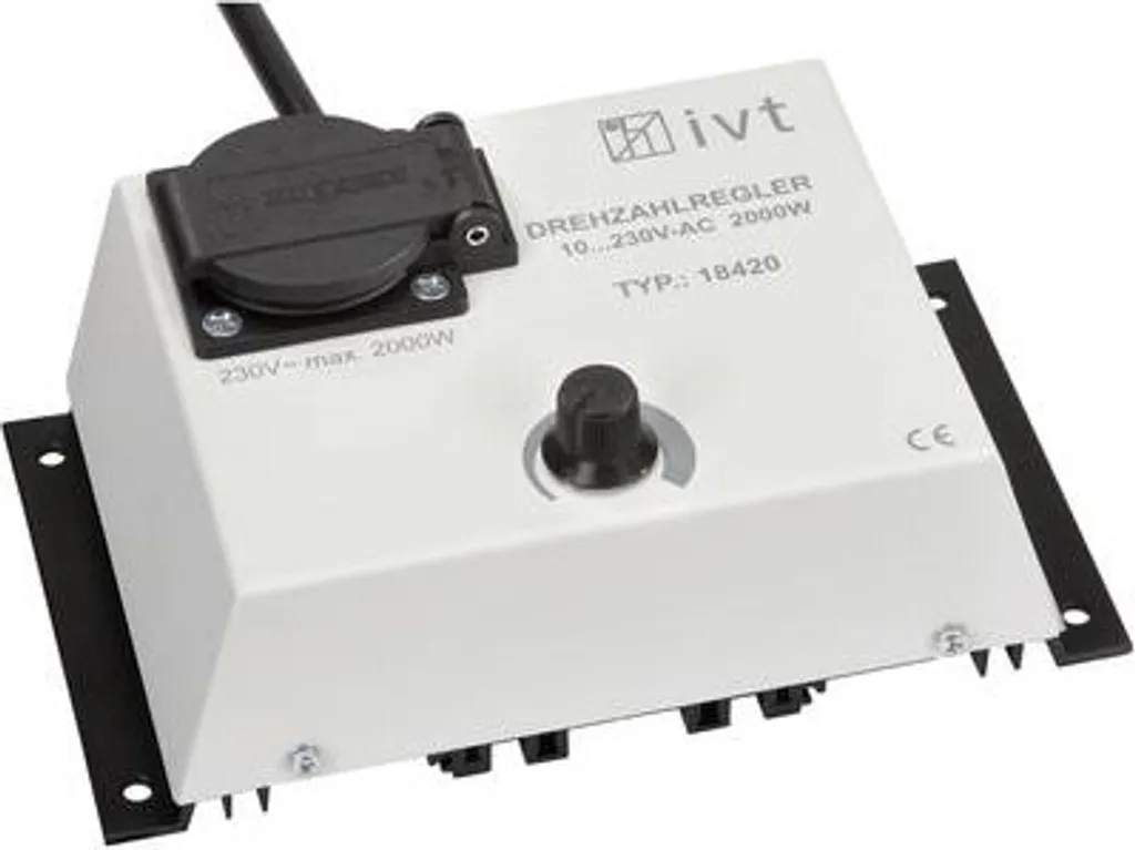 Variateur Dimmer Manuel 2000 Watts Ivt DR-2000 pour Charges Résistives