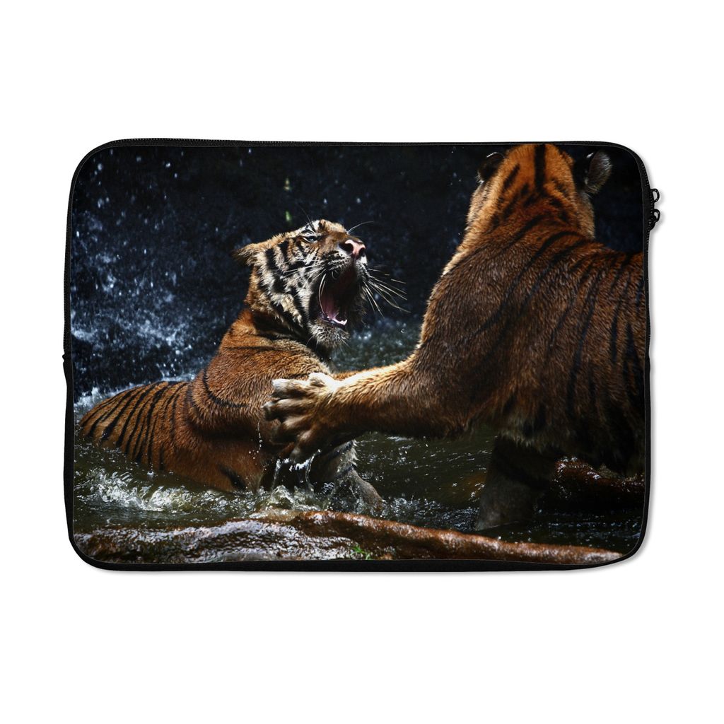 MuchoWow Laptop Hülle 14 ZollTiger - Spiele - Wasser Laptoptasche - Laptoptasche - Stoßsicher - Schutzhaube