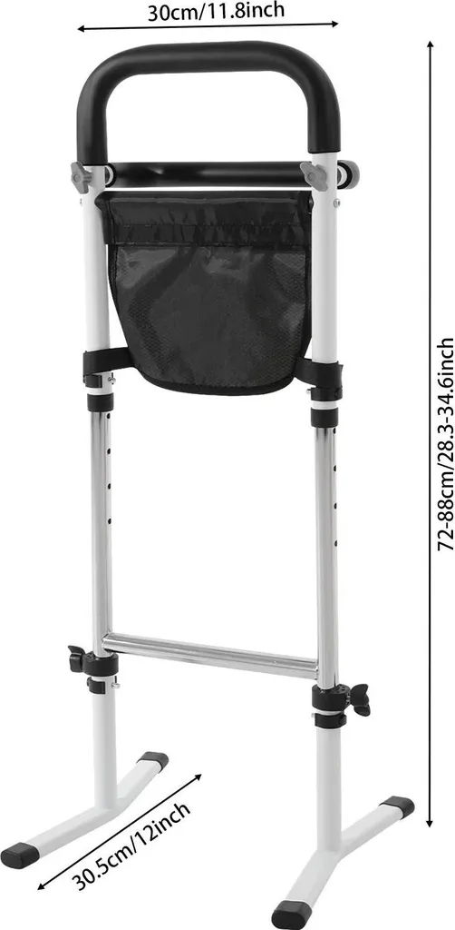 Tabouret noir à soutien stable, assise réglable et structure renforcée - 2