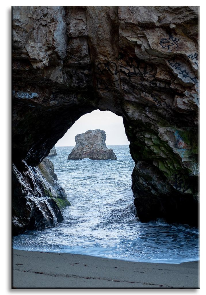 Leinwanddruck Natur Felsbogen Meer 40x60 cm