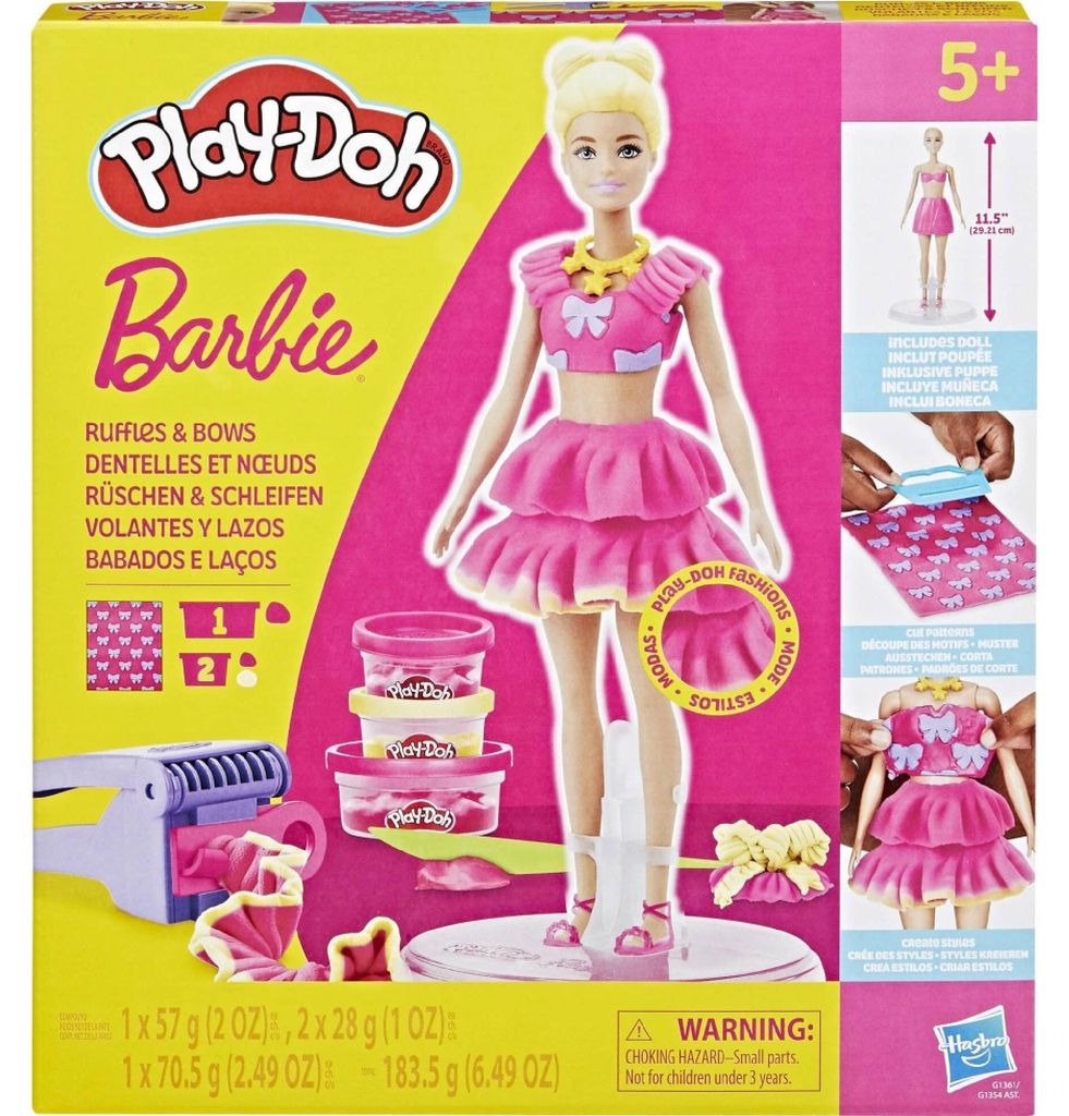 Play-Doh Barbie Lace and Bows Modeling Clay Set Productafbeelding 