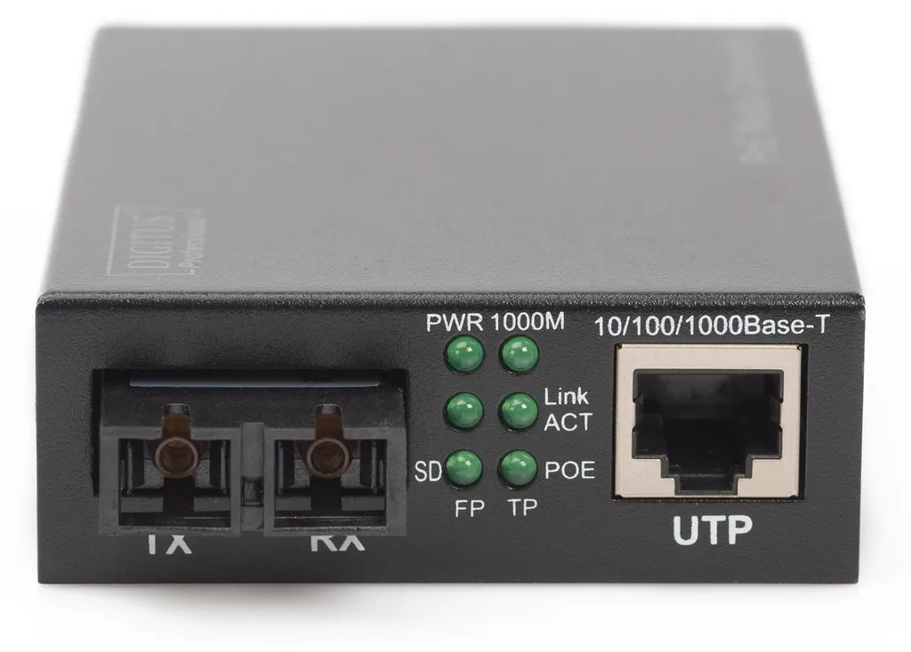 Convertisseur Gigabit PoE PSE SC Multimode avec alimentation intégrée - 6