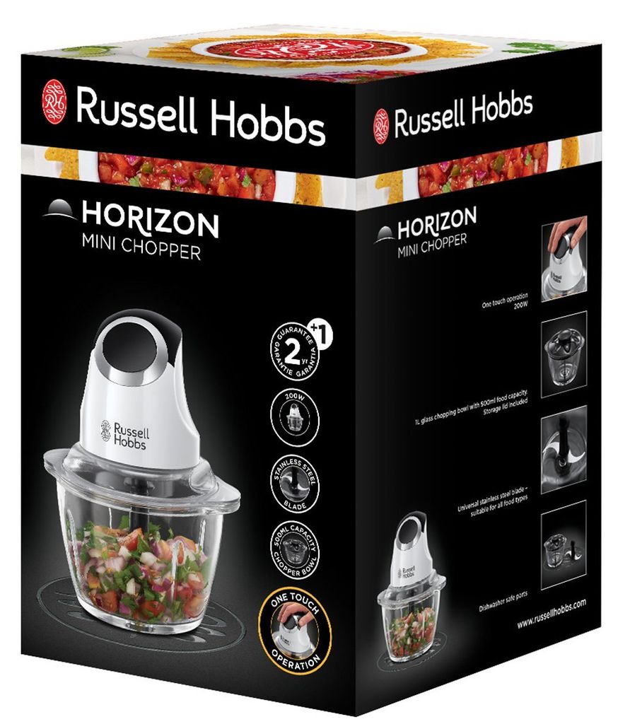 RUSSELL HOBBS Mini-Zerkleinerer Horizon 24661-56 Glas Ein-Hand-Bedienung 200W