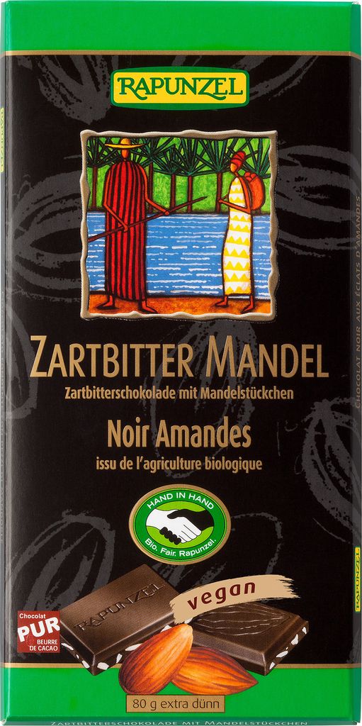 Zartbitter Schokolade 55% - Mandel 80g
