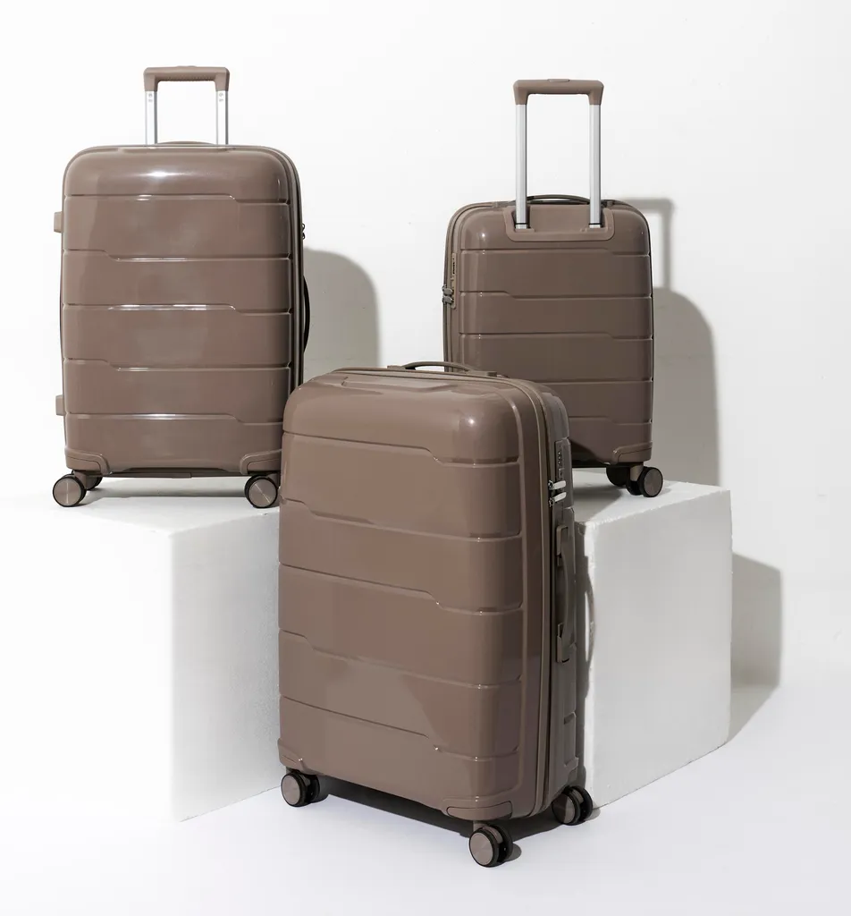 Lot de Valises Madrid Taupe - Ensemble de Bagages de Voyage Maniables