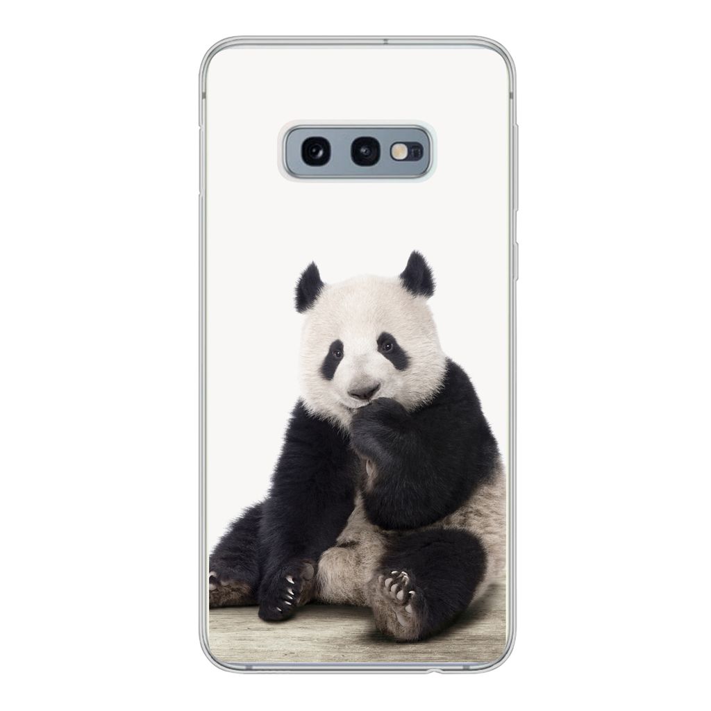 MuchoWow Handyhülle Schutzhülle Hülle für Samsung Galaxy S10e Panda - Tiere - Jungen - Mädchen - Pandabär Silikon Softcase Handy Hülle - H...