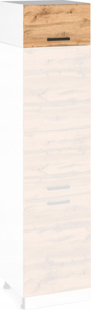 ULWEHOME Hängeschrank für die Küche, Aufsatz über dem Kühlschrank, 60 cm, mit 1 Front, Eiche Wotan | Küchenmöbel, EKO-System