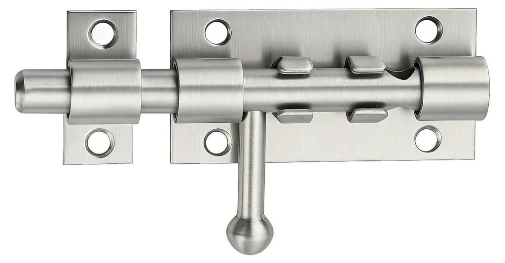 Roestvrijstalen schuifgrendel, geborsteld, 19,5 cm. RVS Productafbeelding 