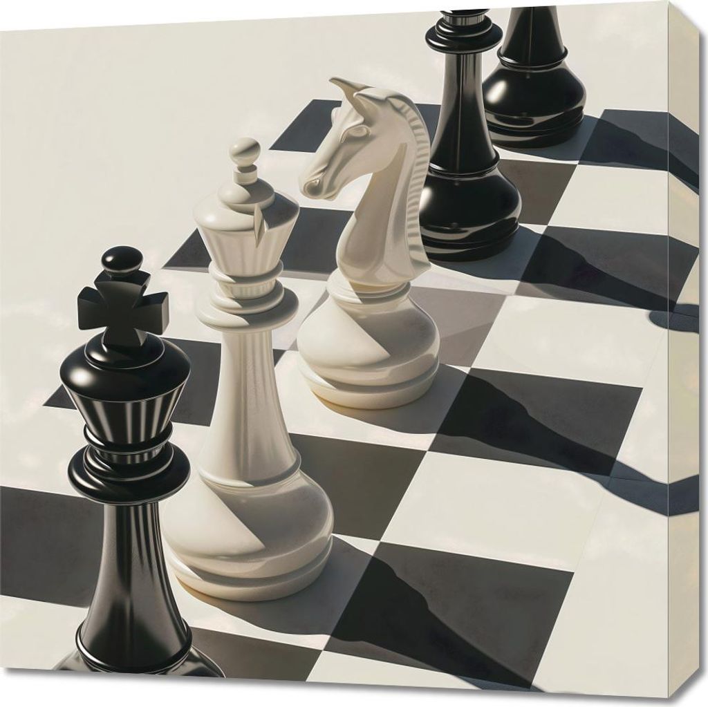 Bild 60x60cm Schach und Matt