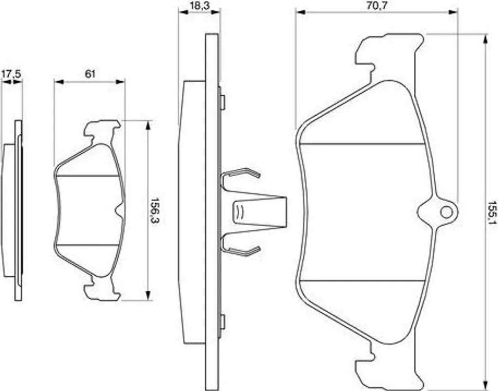 Plaquettes de frein Bosch 0 986 461 129 pour un freinage sûr sur Opel Vectra
