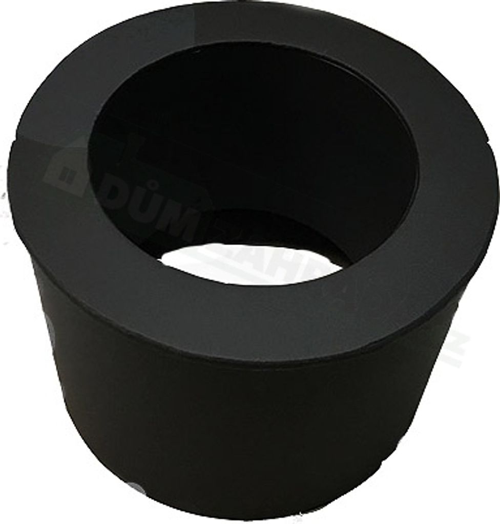 A black chimney reducer is shown against a white background.